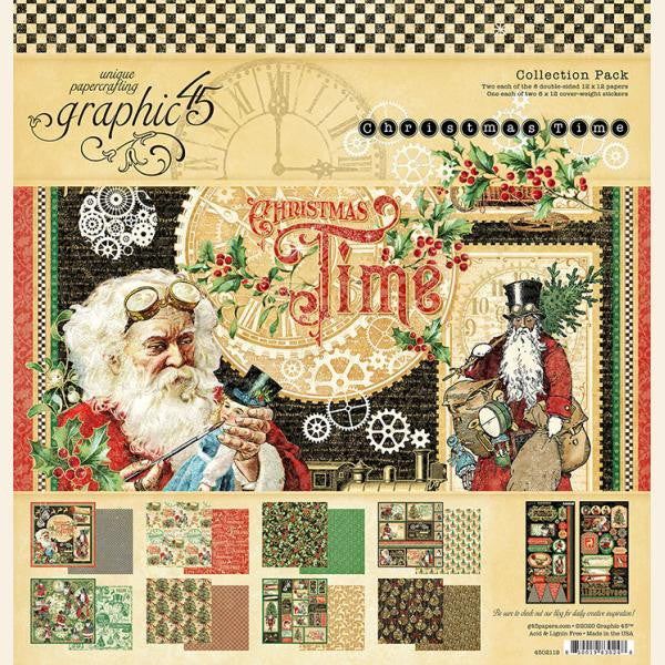 Paquete de colección Graphic 45 Christmas Time 12” x 12”